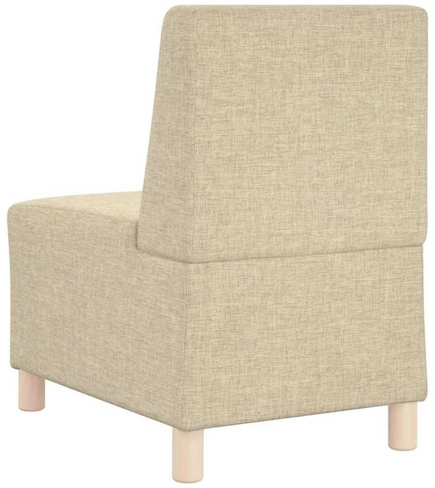 Modulinis sofa vienetas be rankų 3 vnt. Kreminė audinys