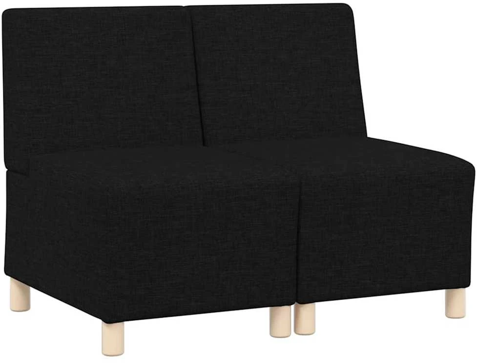 Modulinis sofa vienetas be rankų 2 vnt. Juoda audinys