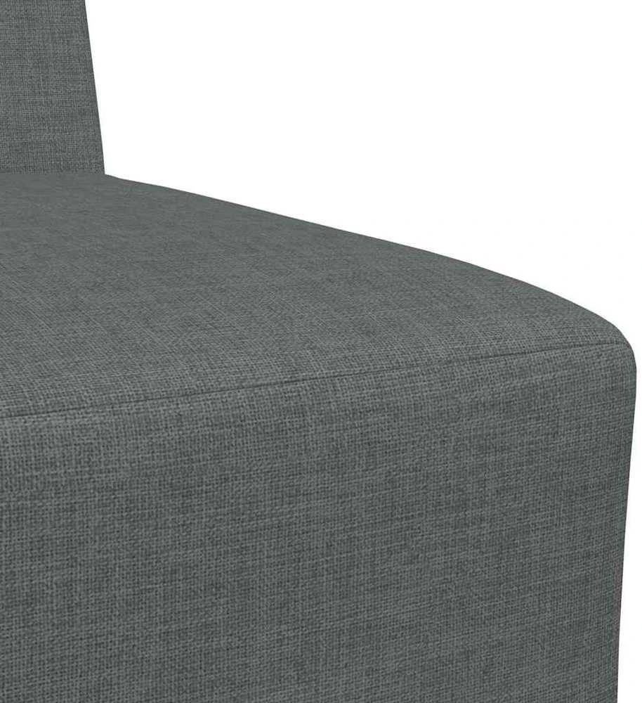 Modulinis sofa vienetas be rankų 3 vnt. Tamsiai pilka audinys