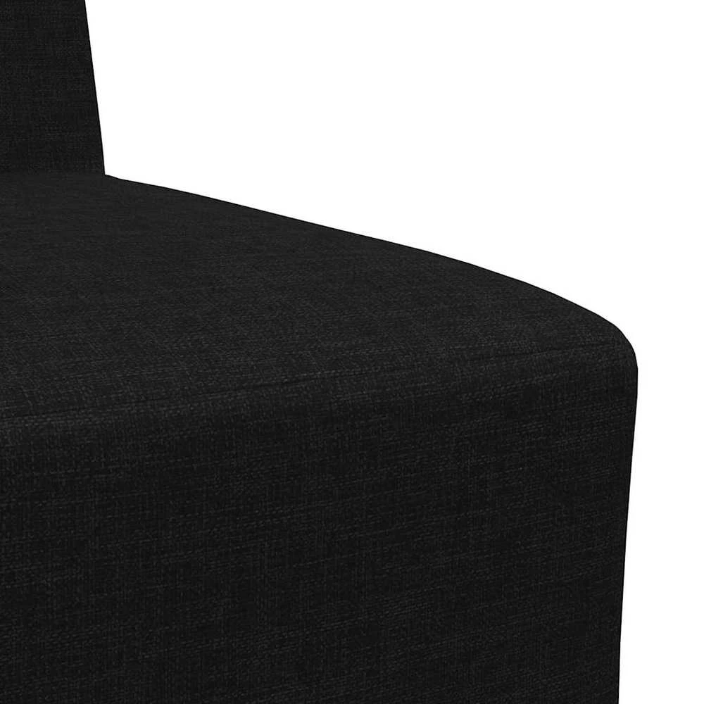 Modulinis sofa vienetas be rankų 2 vnt. Juoda audinys