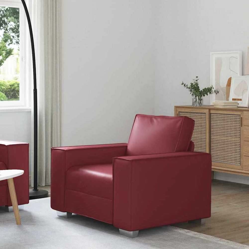 Sofa Kėdė Vyno raudona 100 cm Dirbtinė oda