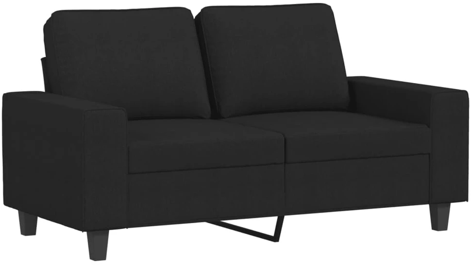 Sofa Sofos komplektas, 2 dalių, juodos spalvos, audinys