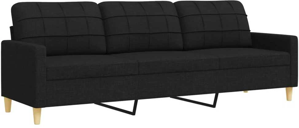 Sofa Sofos komplektas, 2 dalių, juodos spalvos, audinys