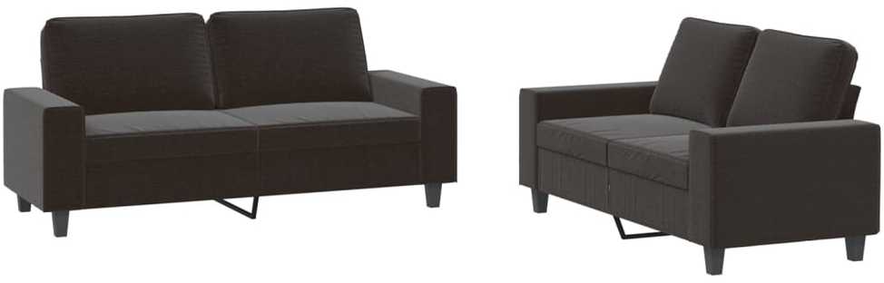 Sofa Sofos komplektas, 2 dalių, juodos spalvos, audinys
