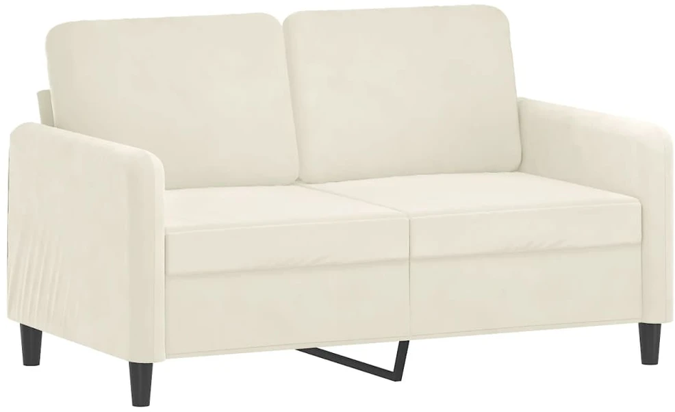 Sofa Sofos komplektas, 2 dalių, kreminės spalvos, aksomas