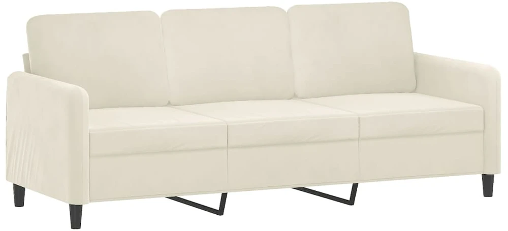 Sofa Sofos komplektas, 2 dalių, kreminės spalvos, aksomas