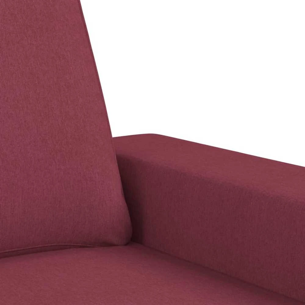 Sofa Sofos komplektas, 2 dalių, raudonojo vyno spalvos, audinys