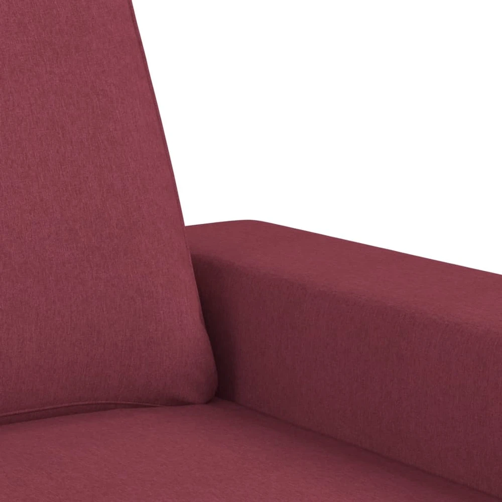 Sofa Sofos komplektas, 2 dalių, raudonojo vyno spalvos, audinys