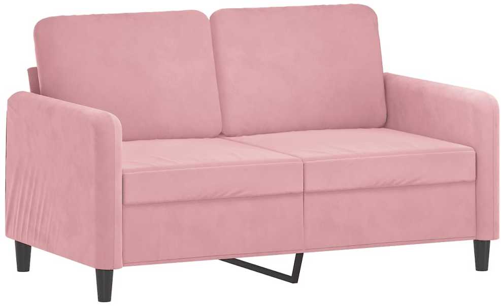 Sofa Sofos komplektas, 2 dalių, rožinės spalvos, aksomas
