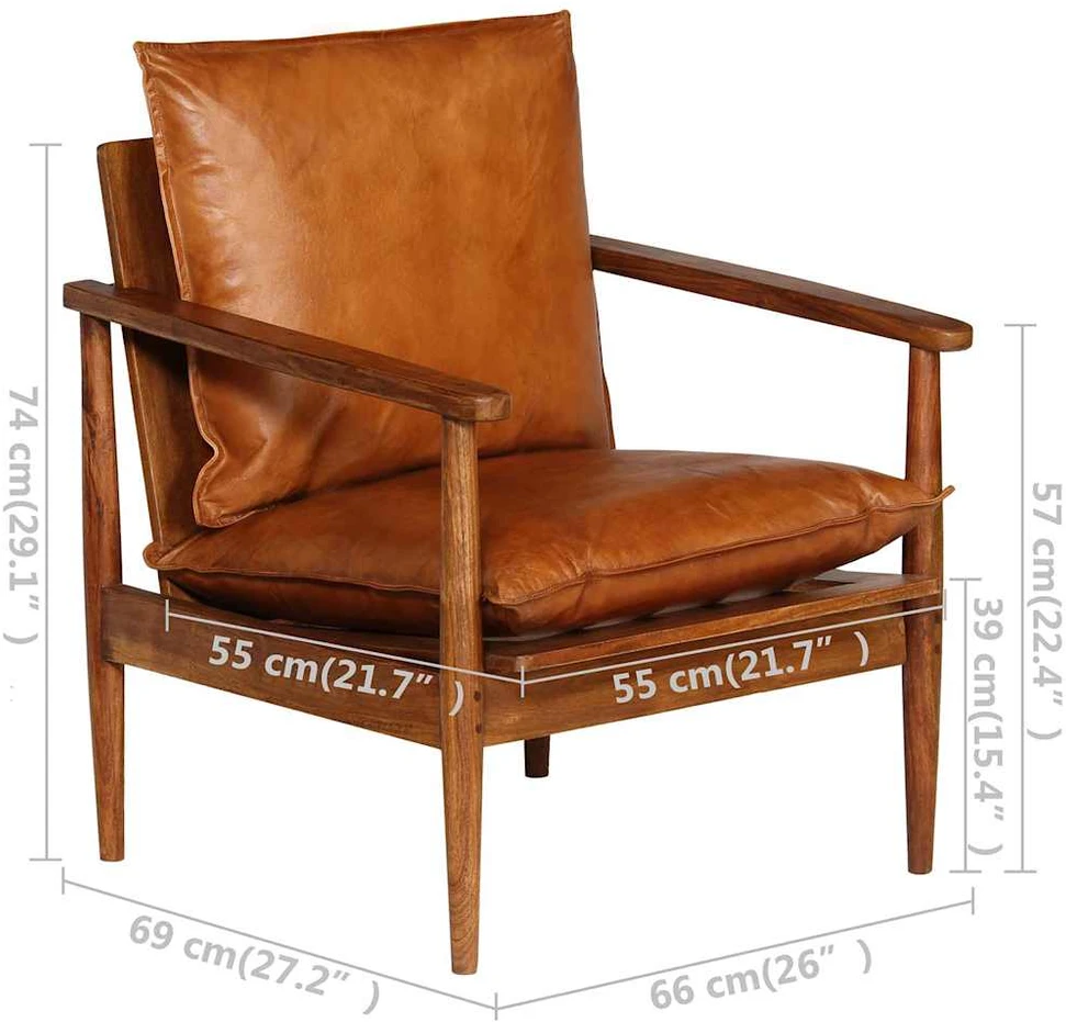 Sofa Sofos komplektas, 2 dalių, rudas, tikra oda ir akacijos masyvas