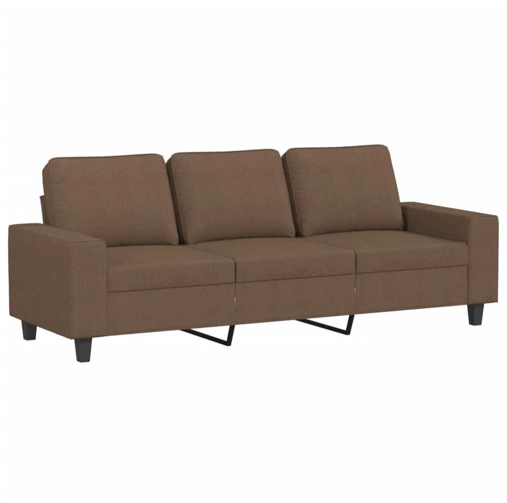 Sofa Sofos komplektas, 2 dalių, rudos spalvos, audinys