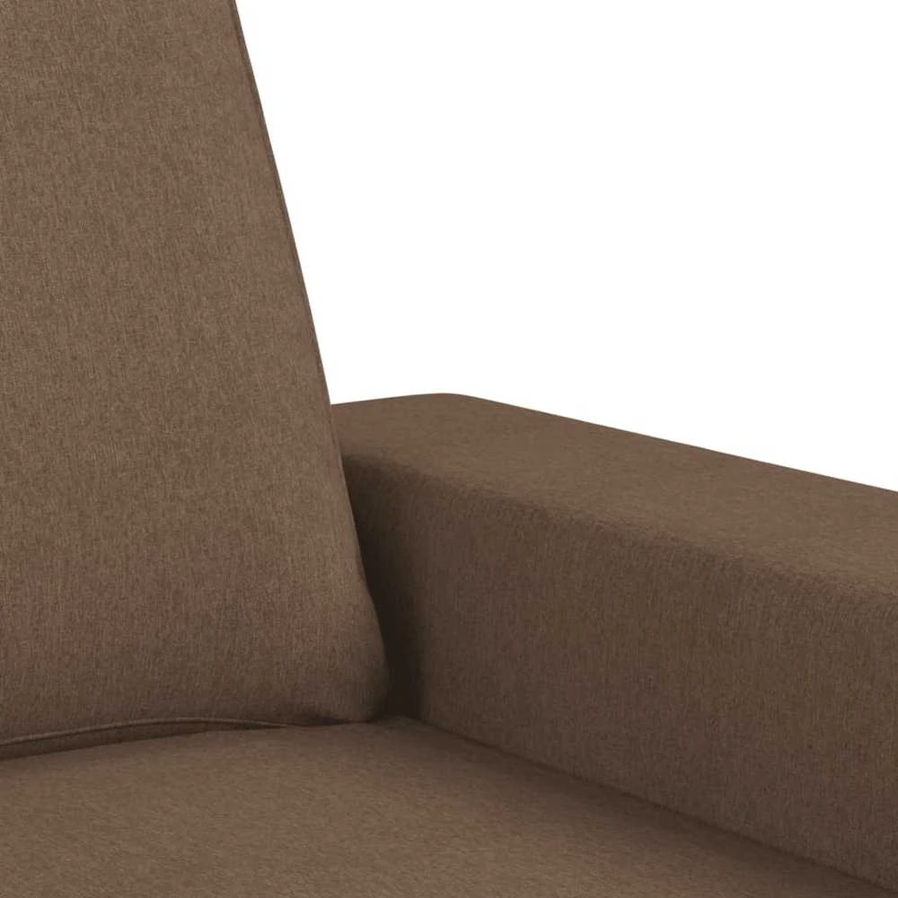 Sofa Sofos komplektas, 2 dalių, rudos spalvos, audinys