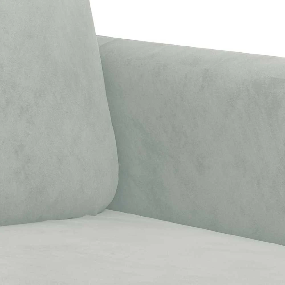 Sofa Sofos komplektas, 2 dalių, šviesiai pilkos spalvos, aksomas