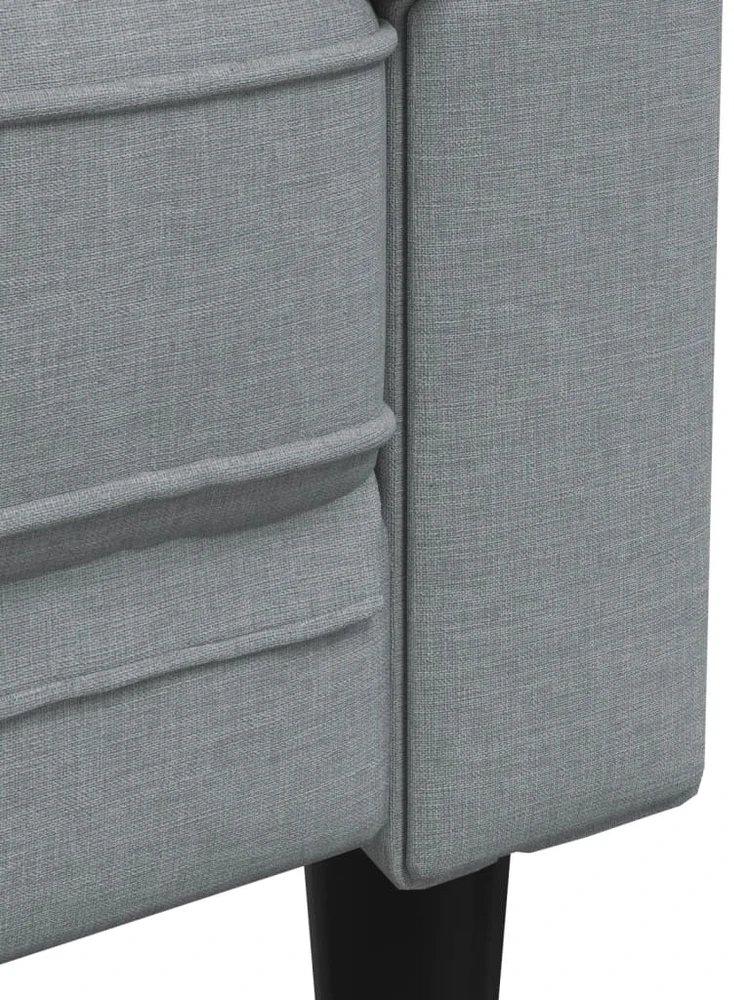 Sofa Sofos komplektas, 2 dalių, šviesiai pilkos spalvos, audinys