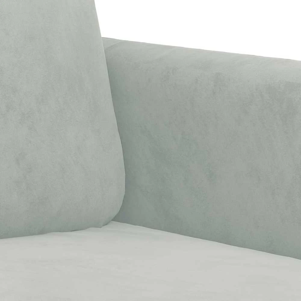 Sofa Sofos komplektas, 2 dalių, šviesiai pilkos spalvos, aksomas
