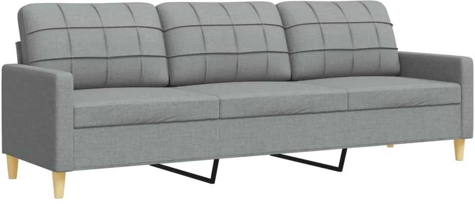 Sofa Sofos komplektas, 2 dalių, šviesiai pilkos spalvos, audinys