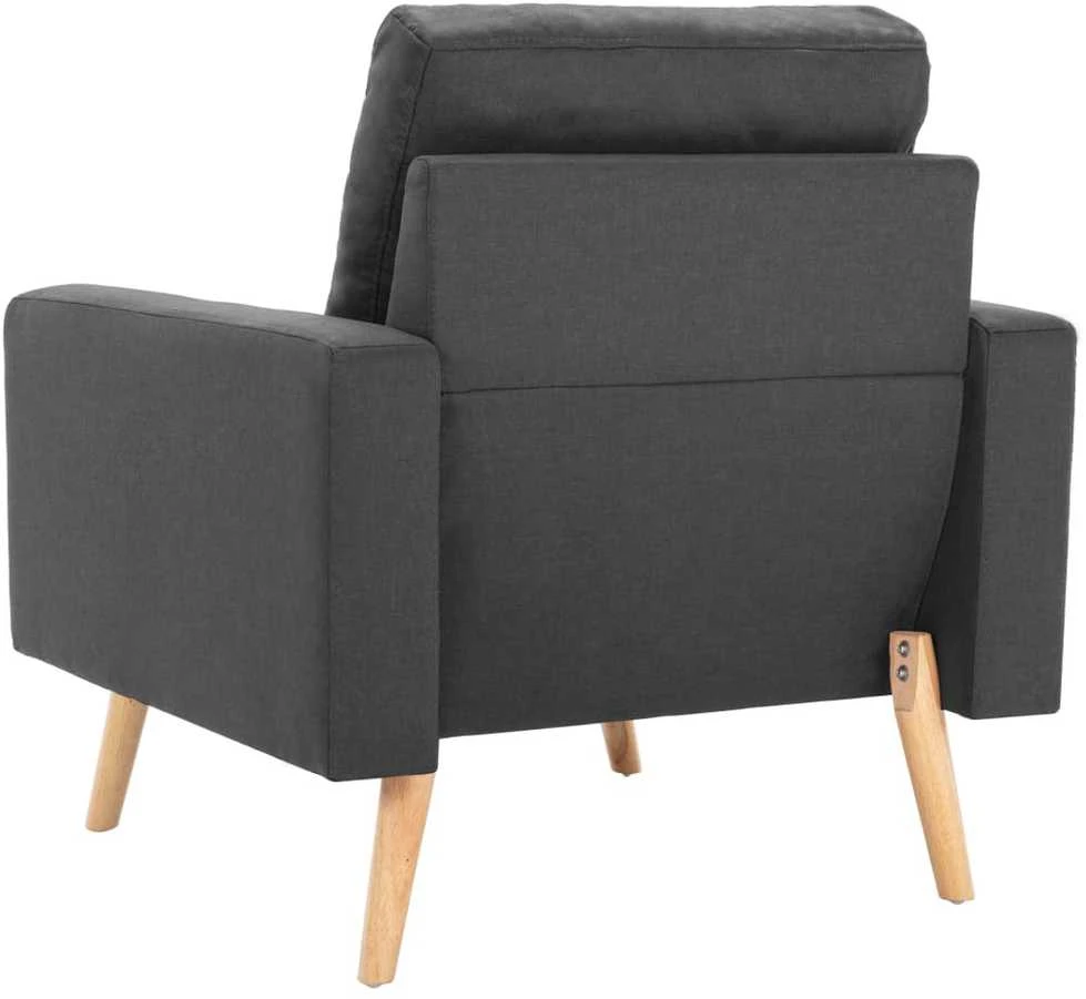Sofa Sofos komplektas, 2 dalių, tamsiai pilkos spalvos, audinys