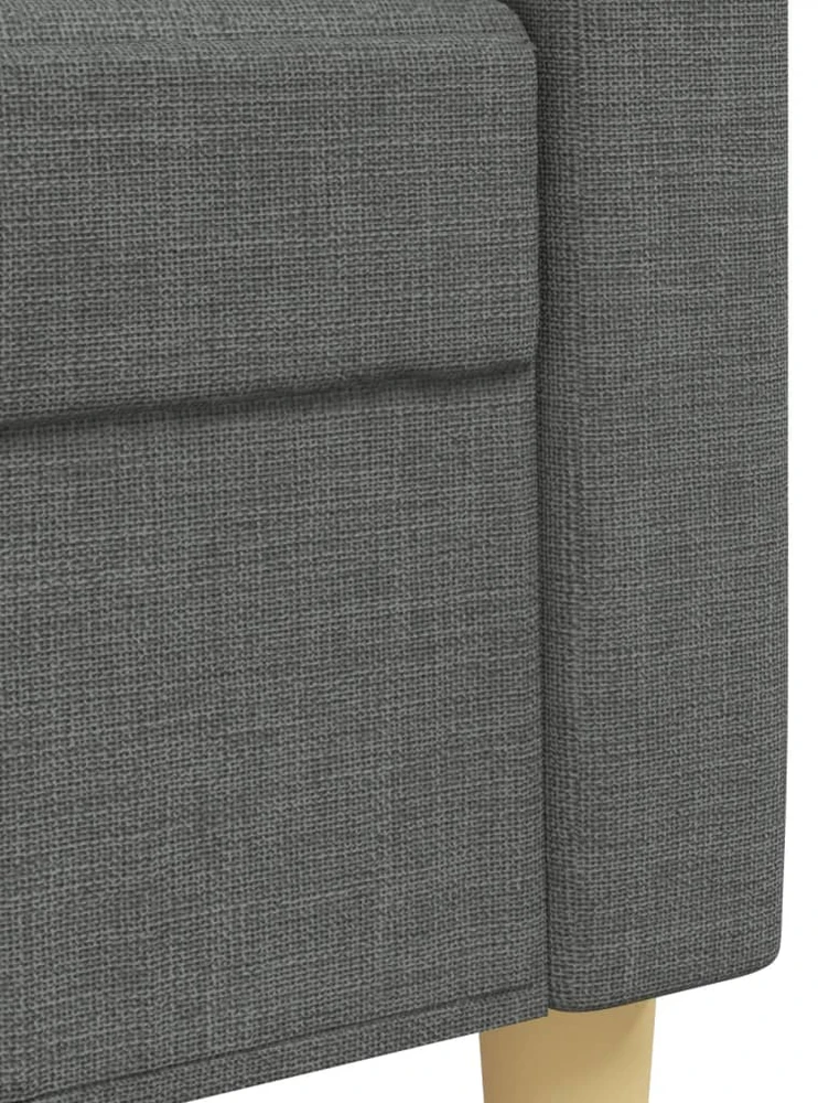 Sofa Sofos komplektas, 2 dalių, tamsiai pilkos spalvos, audinys