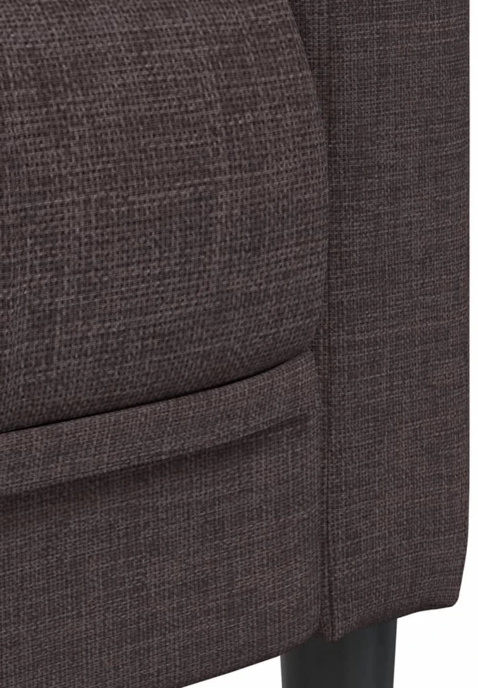 Sofa Sofos komplektas, 2 dalių, tamsiai rudos spalvos, audinys