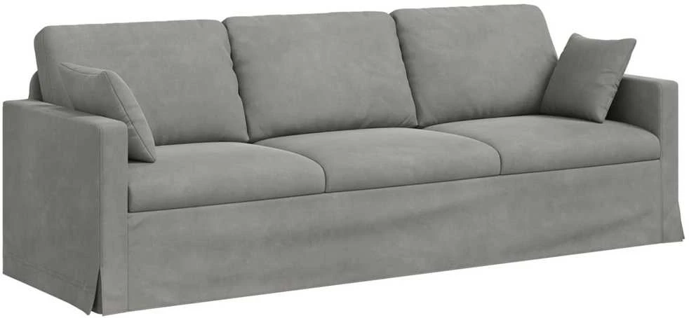 Sofa Sofos komplektas 2 vnt. Šviesiai pilka Aksomas