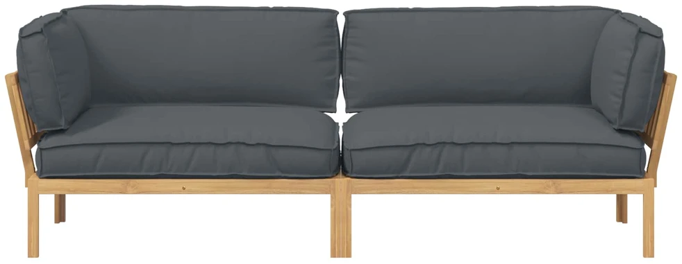 Sofa Sofos komplektas 2 vnt. Antracitas Kietos akacijos mediena