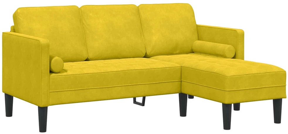 Sofa Sofos komplektas 2 vnt. Geltona Poliesteris