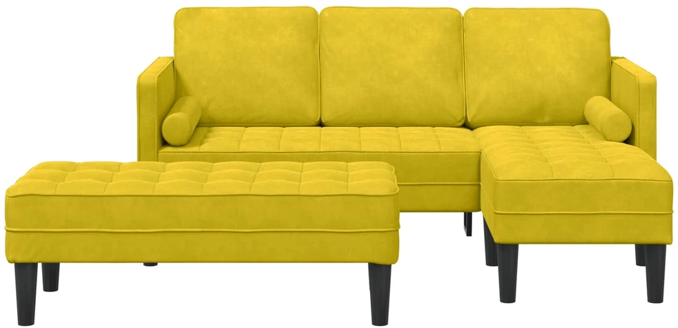 Sofa Sofos komplektas 2 vnt. Geltona Poliesteris
