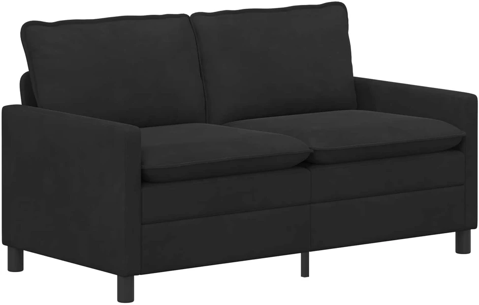 Sofa Sofos komplektas 2 vnt. Juoda Aksomas