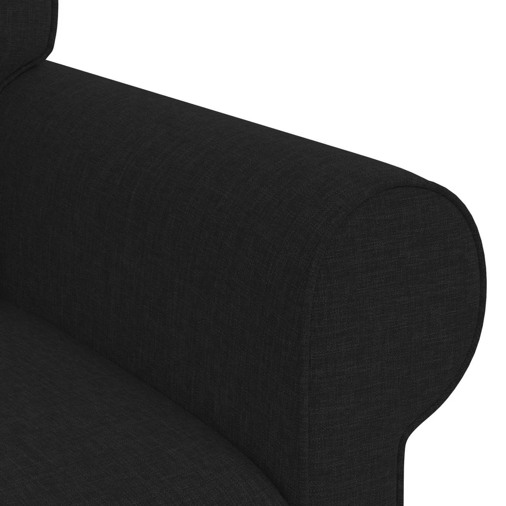 Sofa 2 pcs Juoda Metalas
