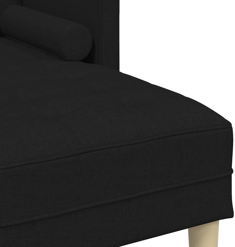 Sofa Sofos komplektas 2 vnt. Juoda Poliesteris