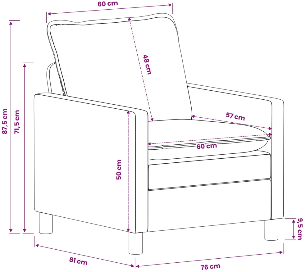Sofa Sofos komplektas 2 vnt. Juoda Poliesteris