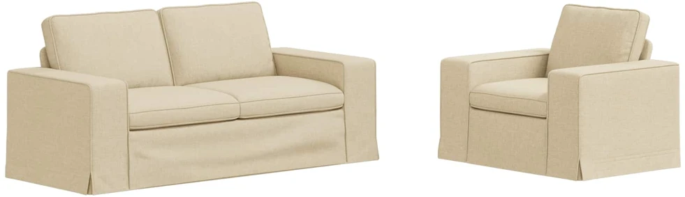 Sofa Sofos komplektas 2 vnt. Kreminė audinys