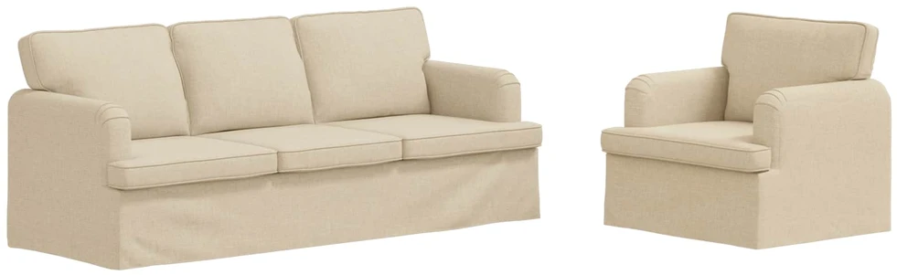 Sofa Sofos komplektas 2 vnt. Kreminė audinys
