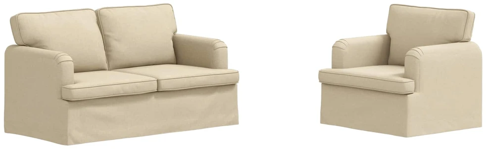 Sofa Sofos komplektas 2 vnt. Kreminė audinys