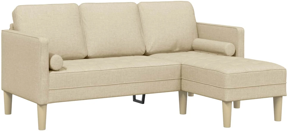 Sofa Sofos komplektas 2 vnt. Kreminė Poliesteris