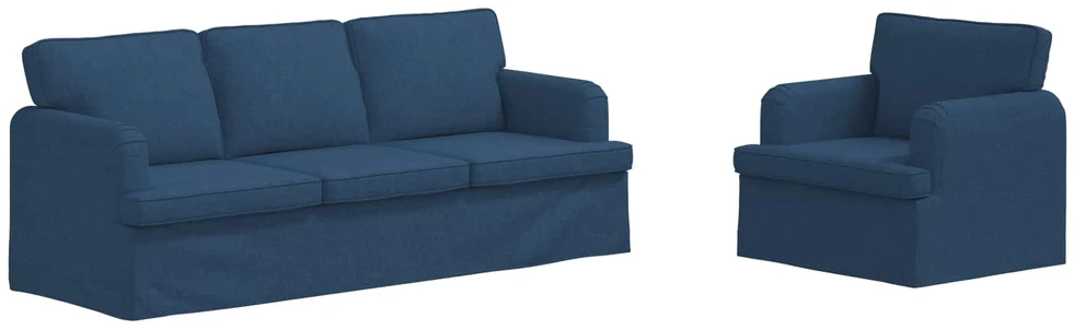 Sofa Sofos komplektas 2 vnt. Mėlyna audinys