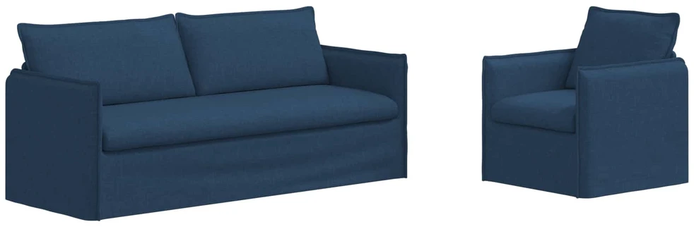 Sofa Sofos komplektas 2 vnt. Mėlyna Audinys