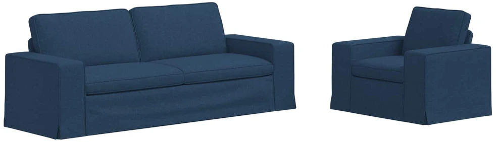 Sofa Sofos komplektas 2 vnt. Mėlyna audinys