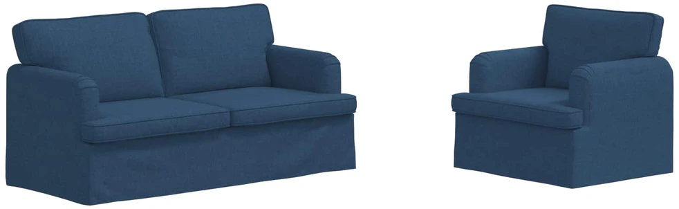 Sofa Sofos komplektas 2 vnt. Mėlyna audinys