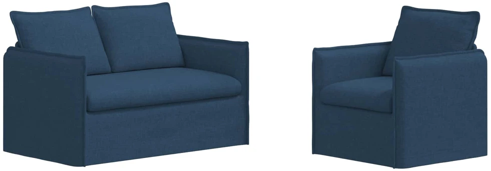 Sofa Sofos komplektas 2 vnt. Mėlyna Audinys