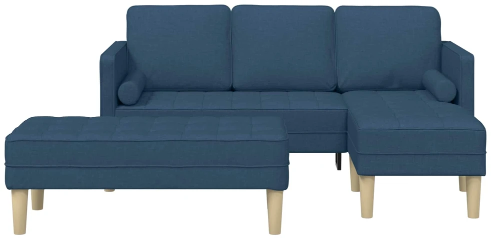 Sofa Sofos komplektas 2 vnt. Mėlyna Poliesteris