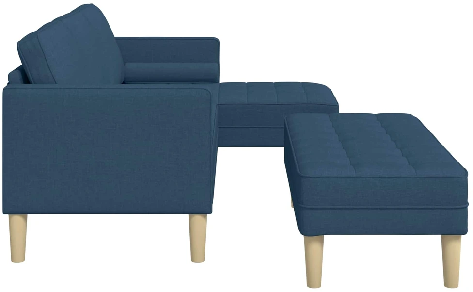 Sofa Sofos komplektas 2 vnt. Mėlyna Poliesteris