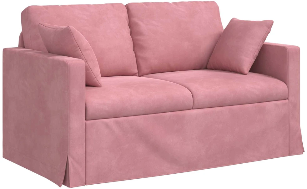 Sofa Sofos komplektas 2 vnt. Rožinė Aksomas