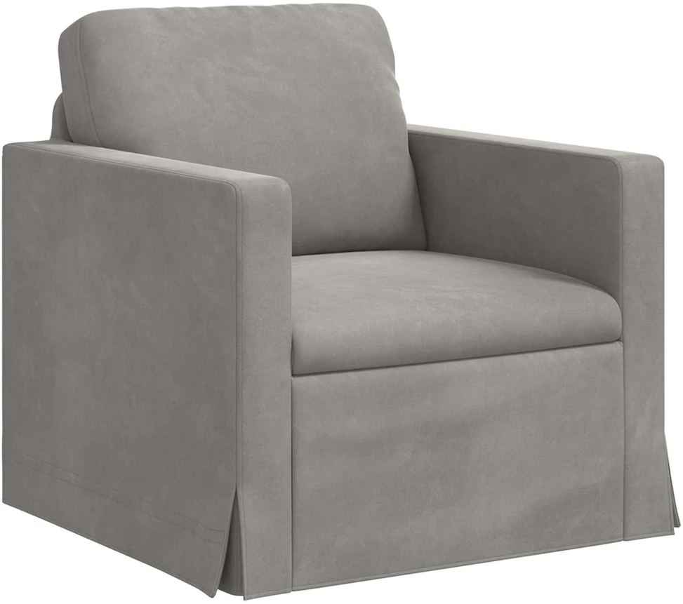 Sofa Sofos komplektas 2 vnt. Šviesiai pilka Aksomas