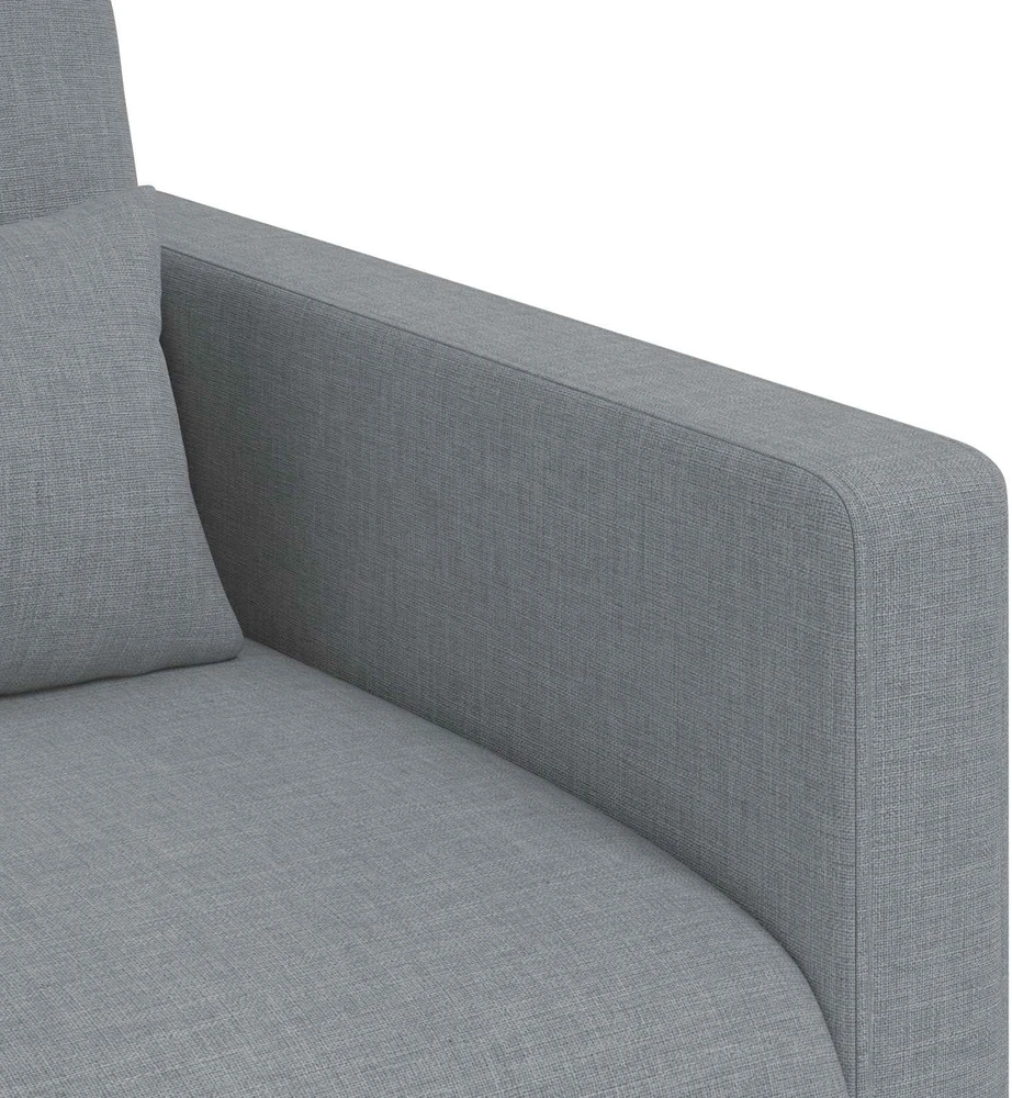 Sofa 2 pcs Šviesiai pilka Metalas