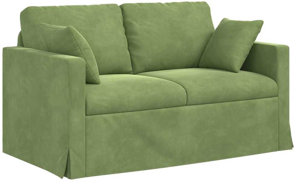 Sofa Sofos komplektas 2 vnt. Šviesiai žalia Aksomas