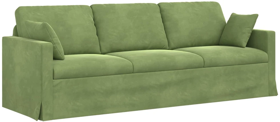 Sofa Sofos komplektas 2 vnt. Šviesiai žalia Aksomas