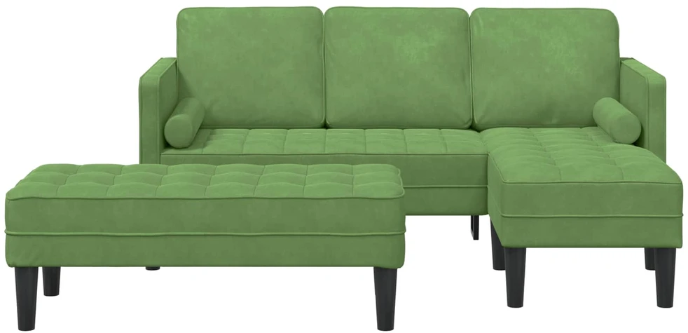 Sofa Sofos komplektas 2 vnt. Šviesiai žalia Poliesteris