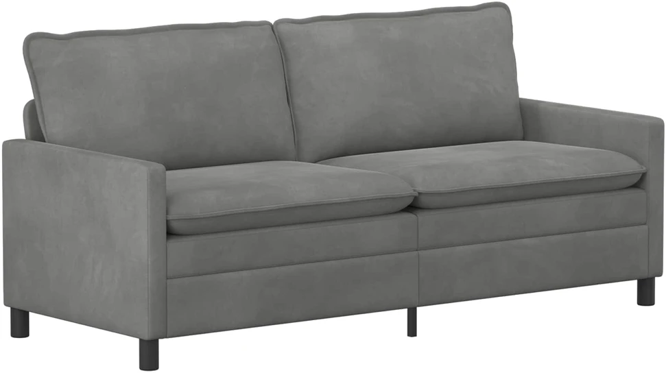Sofa Sofos komplektas 2 vnt. Tamsiai pilka Aksomas