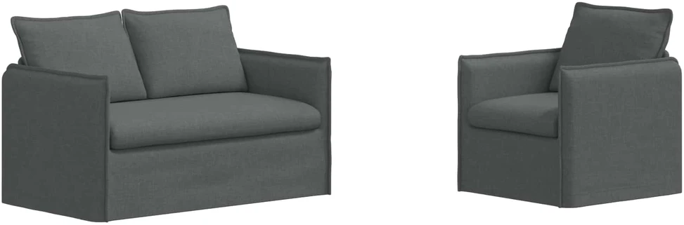 Sofa Sofos komplektas 2 vnt. Tamsiai pilka Audinys